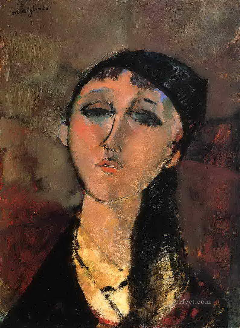portrait of a young girl louise 1915 Amedeo Modigliani Oil Paintings